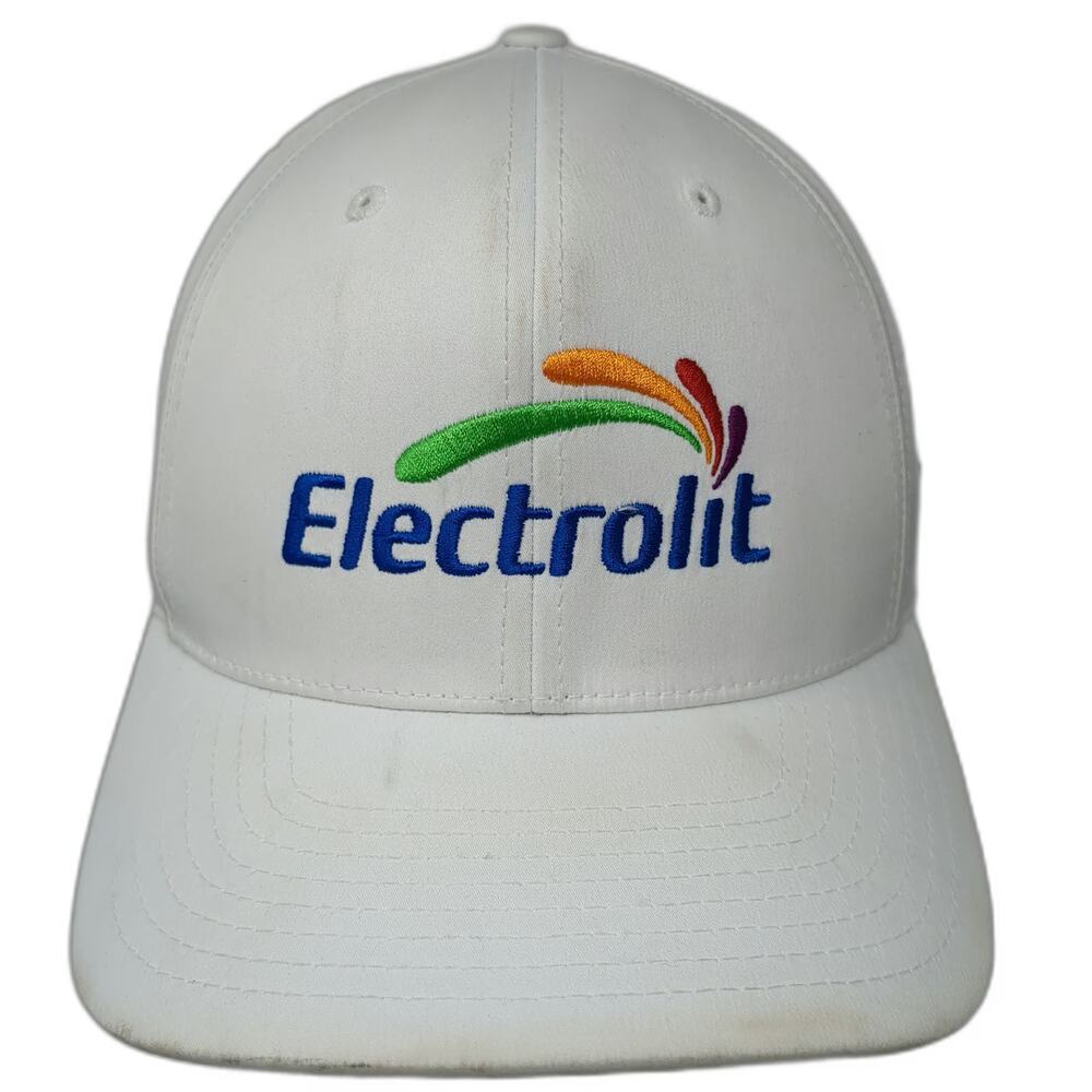 Richardson Trucker Hat White L Electrolit Instant Hydration Perforated Snapback